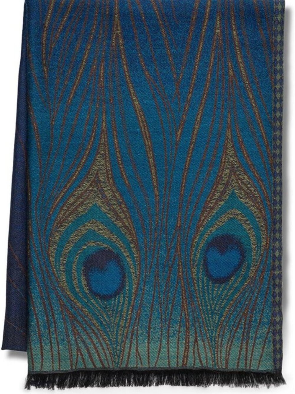 Warm Peacock Design Shawl Scarf - Versatile Women's Wrap for Day & Evening